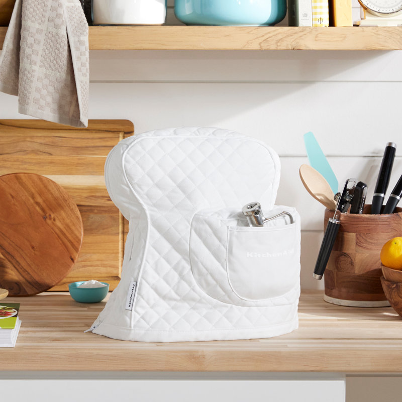 KitchenAid® Quilted Fitted Mixer Cover, White