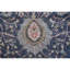 Tapis bleu marine de haute qualité noué à la main-99400214
