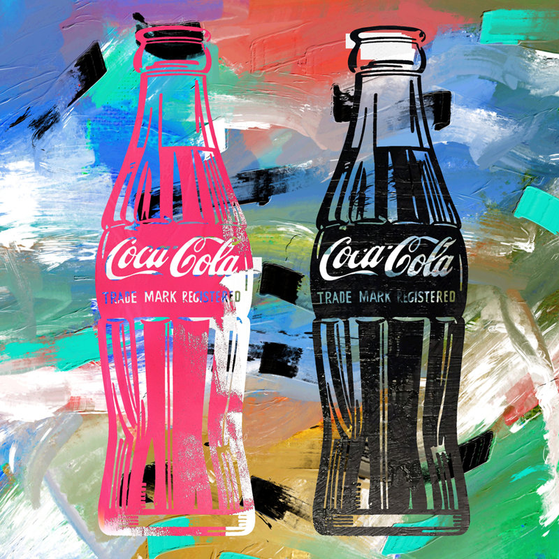 " Coca Cola " by Stephen Chambers, 15" H x 15" W x 1.5" D