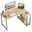 Bureau d'ordinateur en L Walbrook, bureau de travail réversible avec tablettes réglables Walbrook-1271093293-1267983887