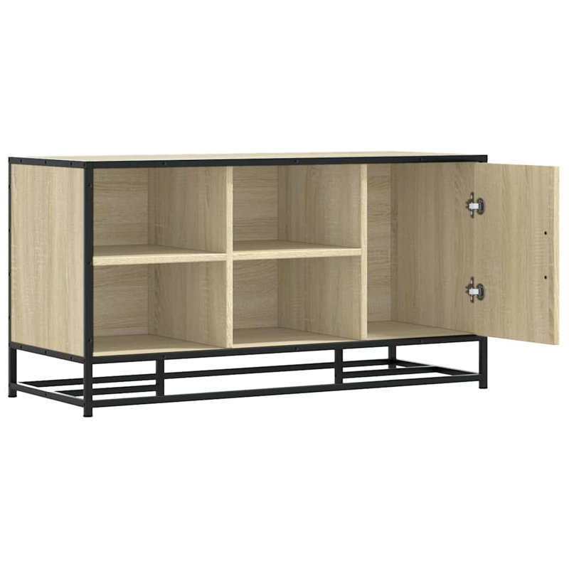 5 Pair Shoe Storage Bench, Sonoma Oak
