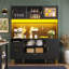 LED Display Black Storage Cabinet
