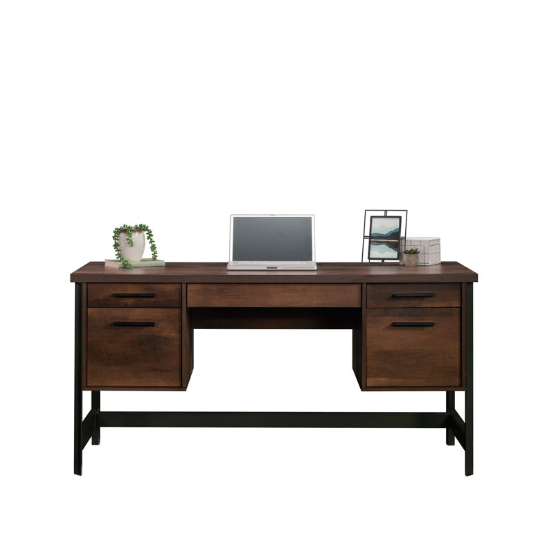 Bureau d'ordinateur, finition brune