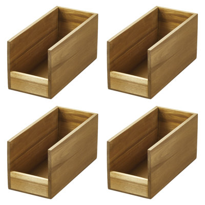 Panier à ustensiles en bois d'acacia iDesign