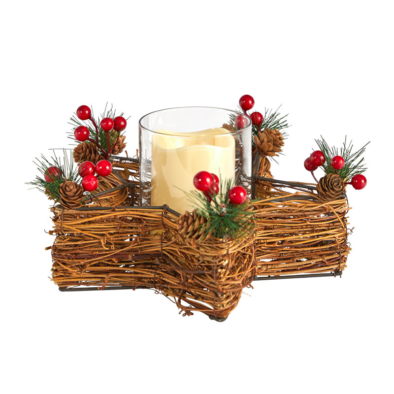 Candélabre Holiday Star Twig Berry