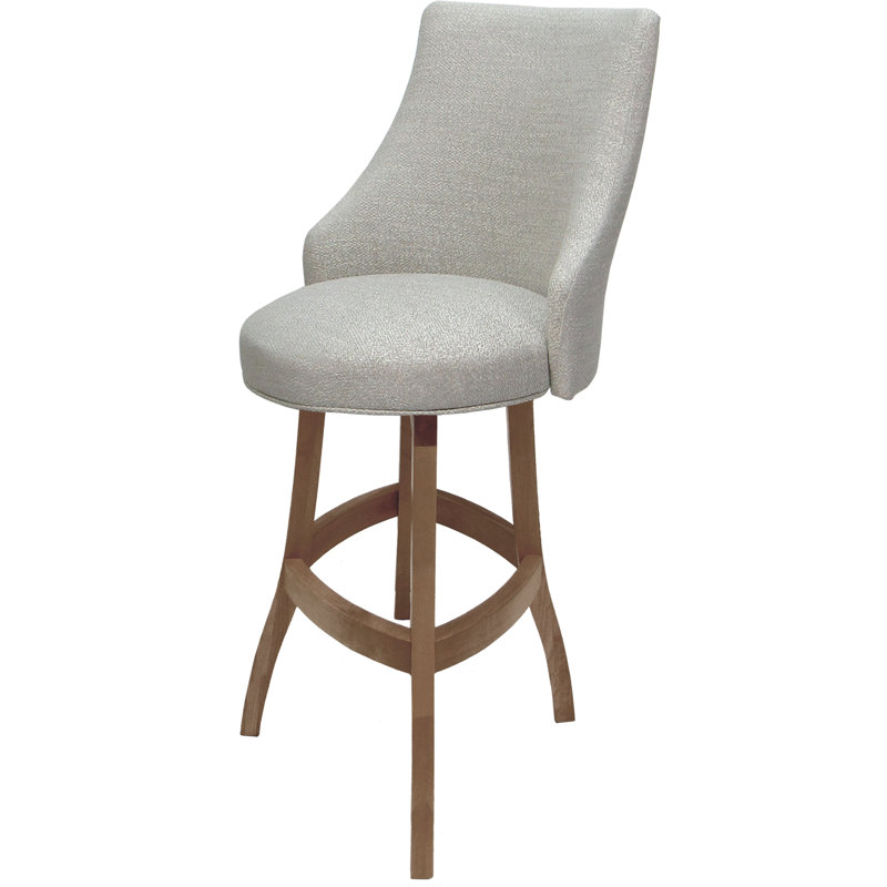 Comptoir pivotant en bois massif, bar, tabouret très haut, Crème, crème, Tabouret de bar (siège d’une hauteur de 30 po)