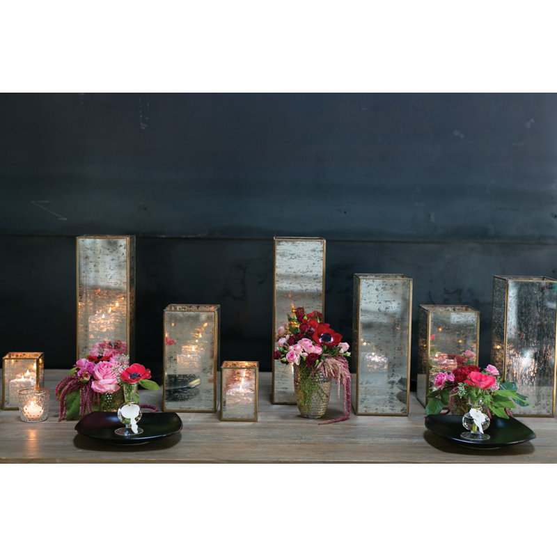 Metal Floor Lantern, 15.75" H x 6" W x 6" D