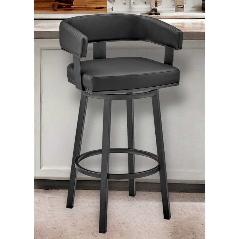 Chaise de bar 26 po noire