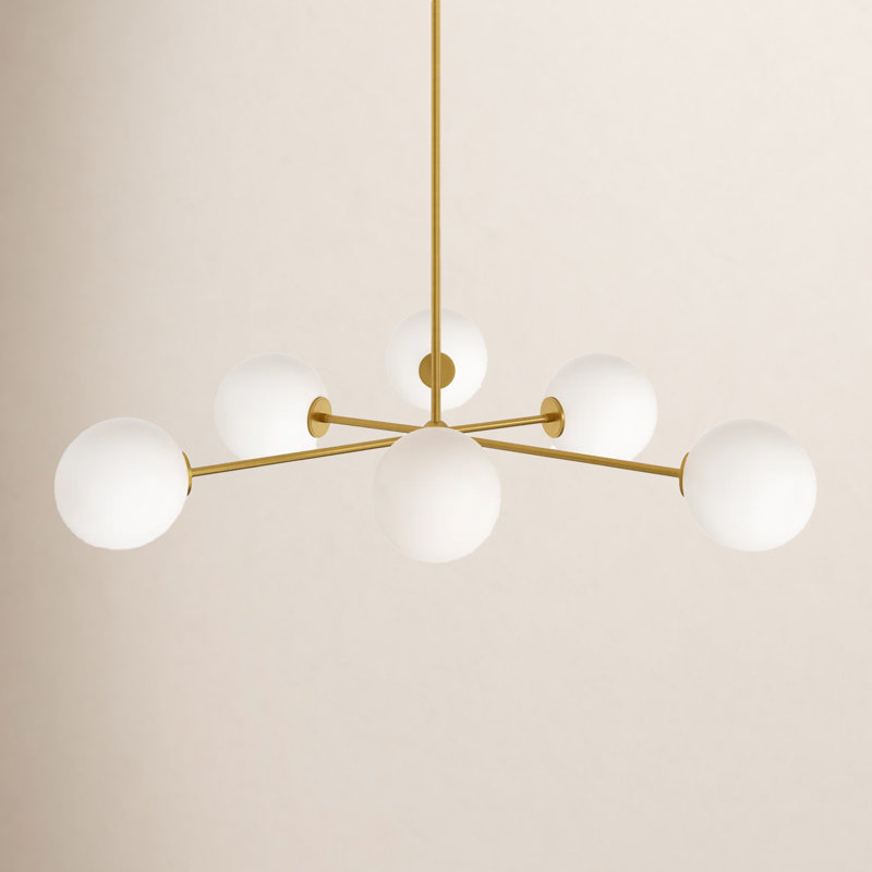 Luanda 6-Light Chandelier, Aged Gold