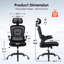Chaise de bureau ergonomique en mélange de polyester et de polyester-88595130