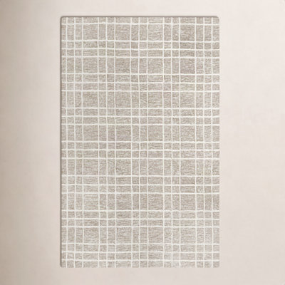 Alec Brown Hand-Tufted Geometric Wool Rug