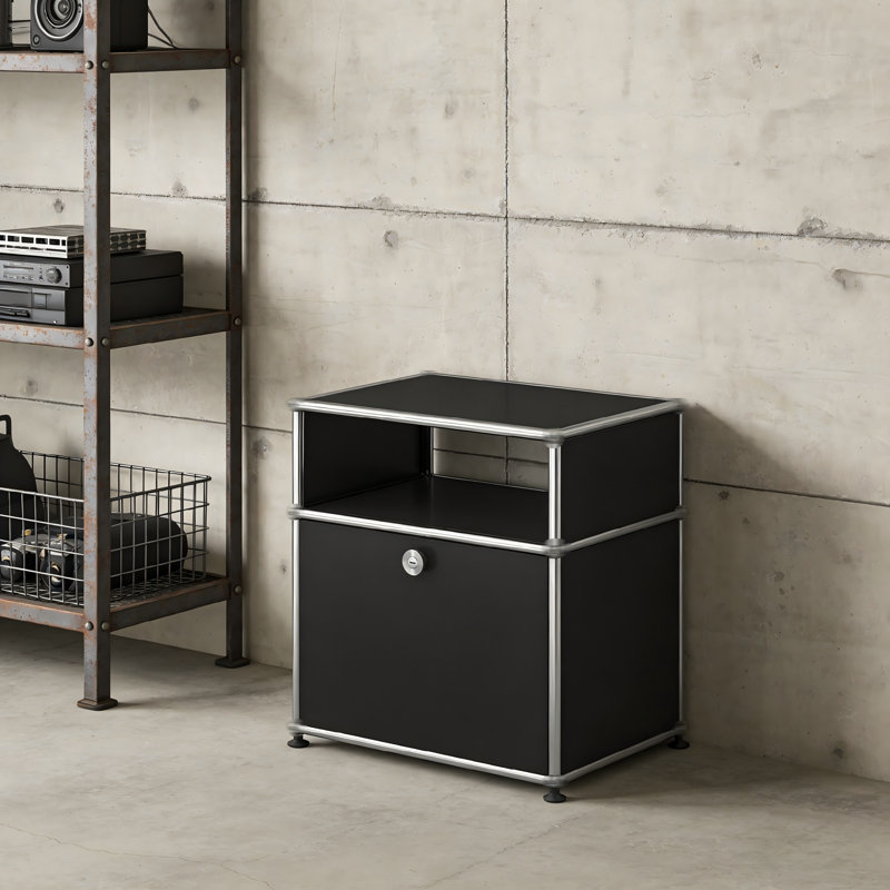  Armoire de rangement moderne, buffet modulaire en métal, crédence de bureau polyvalente en acier et buffet pour le salon, la cuisine et le bureau personnel