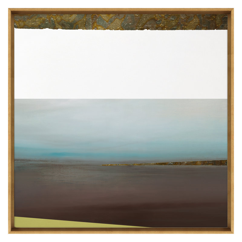 One With All Print by Lesley Frenz, 30" H x 30" W x 2" D, Gold