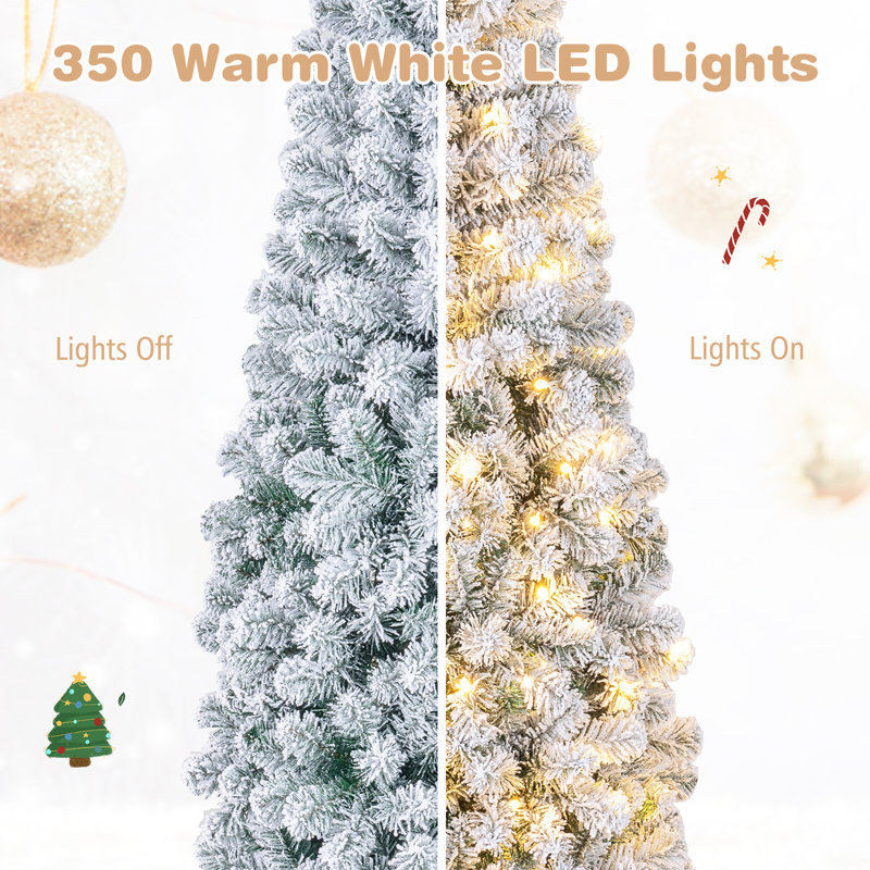 Arbre de Noël artificiel pin noir 6 pi avec 250, H 7,6 pi