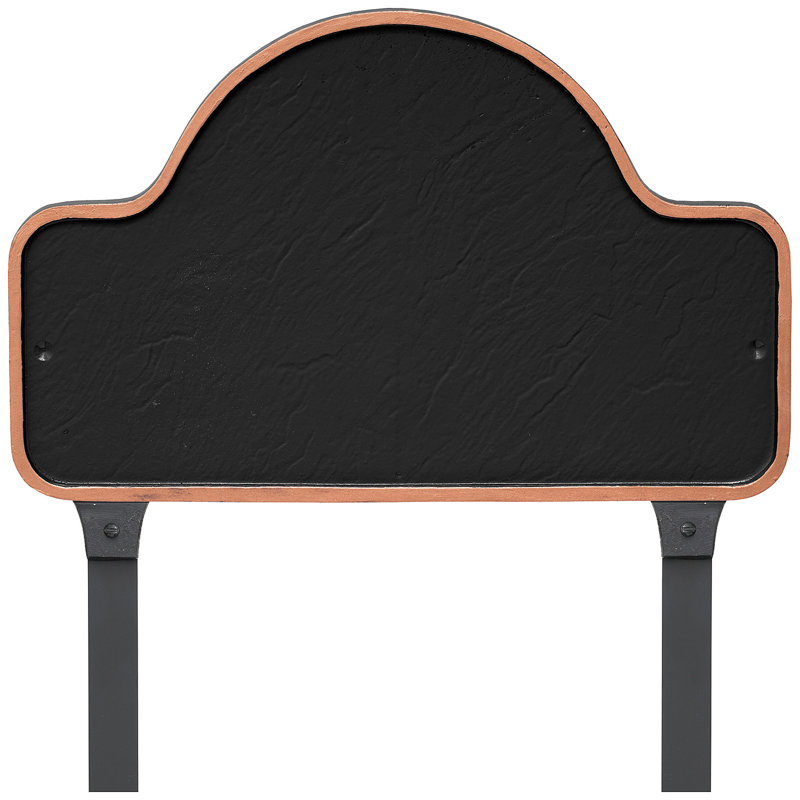 Plaque d'adresse avec arches et piquets Estate One Line Lexington Estate, Noir / Cuivre
