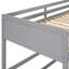 Lit mezzanine en bois massif avec lit simple, gris - Design élégant et moderne-421229009