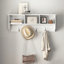 Wall-Mounted Coat Rack/Storage Shelf, 4-Hook - Standard