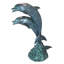 Twin Dolphins in Tandem Garden Statue