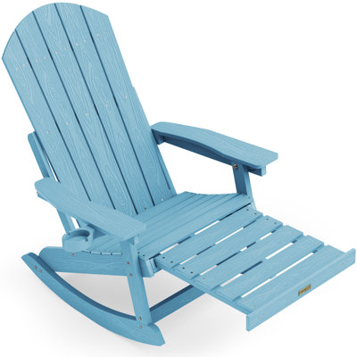 Chaise berçante d'extérieur surdimensionnée en plastique Adirondack