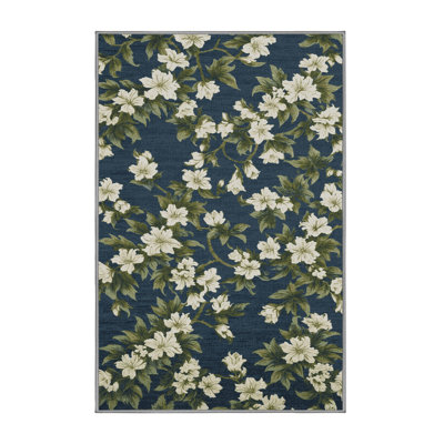 Tapis vert botanique lavable à la machine