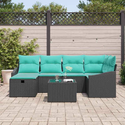 Ensemble de canapé de jardin avec coussin 7 pièces vidaXL