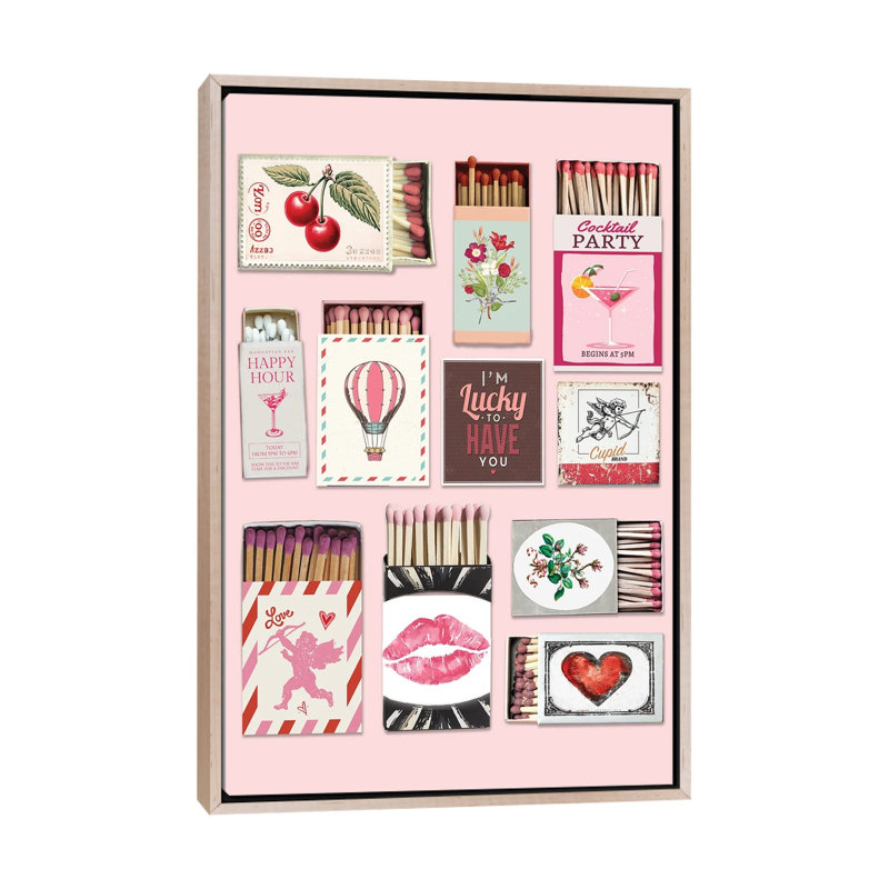 Matchbook Love, 101.6 cm H x 66.04 cm W x 4.445 cm D, Natural Wood