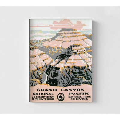Grand Canyon USA Retro Road Trip Family RV Decor Idea, American Family Traditional Home Decor, Grand Canyon Vintage Poster