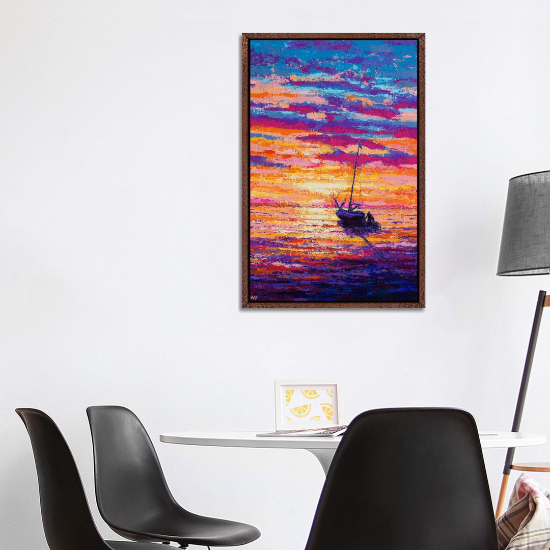 Sunset Sail von Anne-Marie Verdel - Galerie-verpackte Leinwand Giclée auf Leinwand