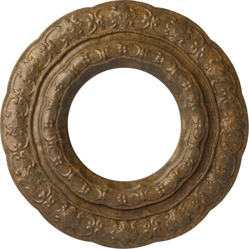 Médaillon de plafond H 15,375 po x l 15,375 po x P 1 po Lisbon, Bronze huilé