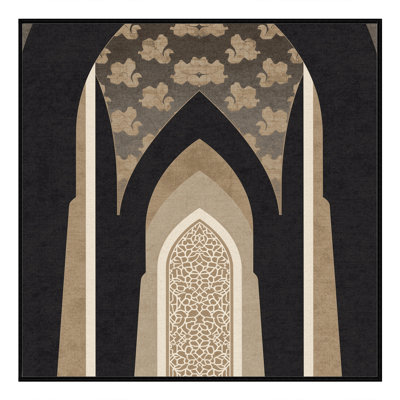 Tapis oriental doux et moelleux de style oriental noir Teterboro