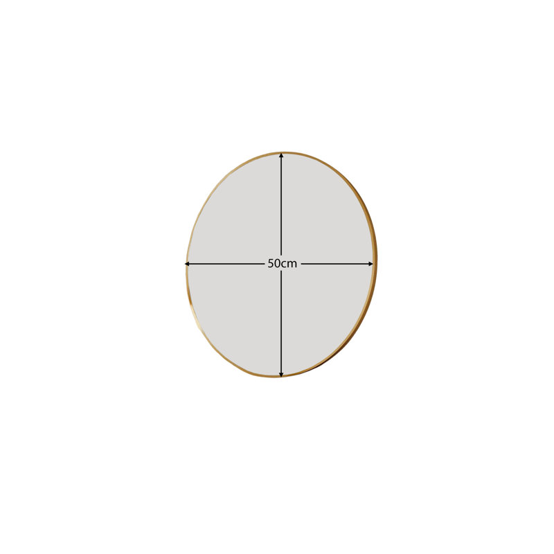 Luvine Mirror, 50 cm H x 50 cm W, Gold