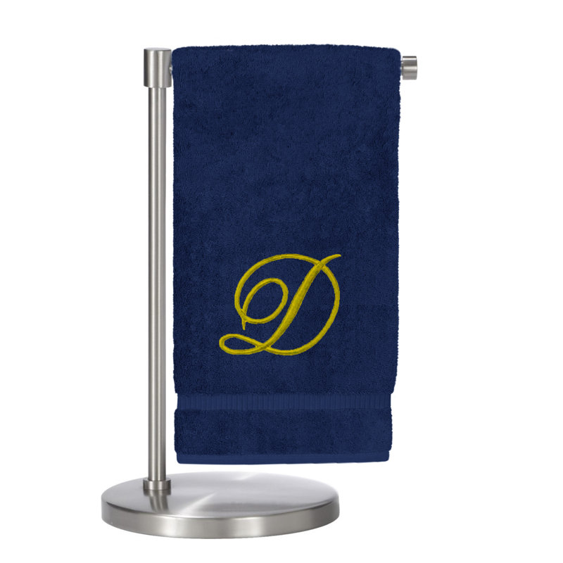 Super Plush Bath Towel, Navy/Gold, D