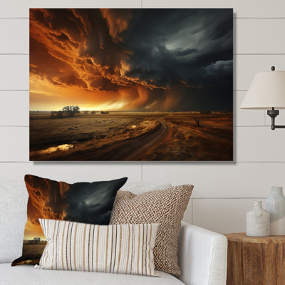 Vibrant Storm Twister III - Landscapes Canvas Wall Art