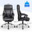 Adelinde Kneading Massage Office Chair with Heating Function, Height Adjustable, Footrest and Reclining Backrest-1814962124