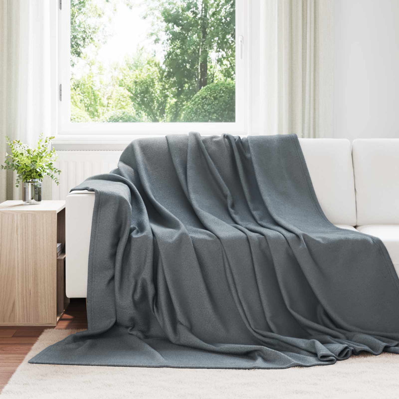 2-39 Throw Blanket, 270cm x 240cm, Dark Grey