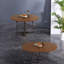 Table de salle à manger extensible en noyer, en bois aggloméré et en métal, style industriel moderne pour la maison et la cuisine