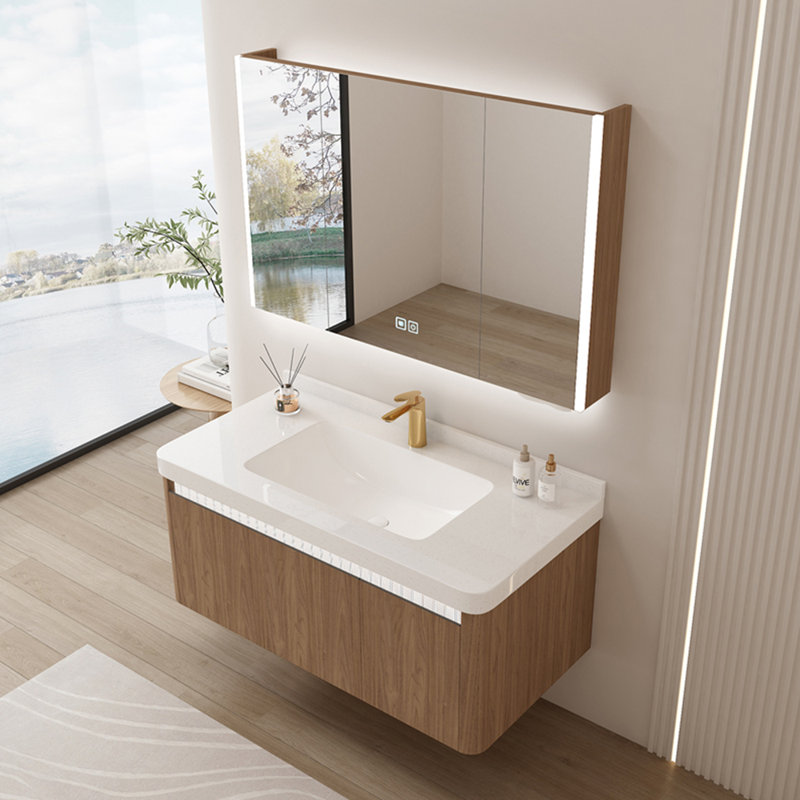 Armoire de salle de bain minimaliste de style rétro