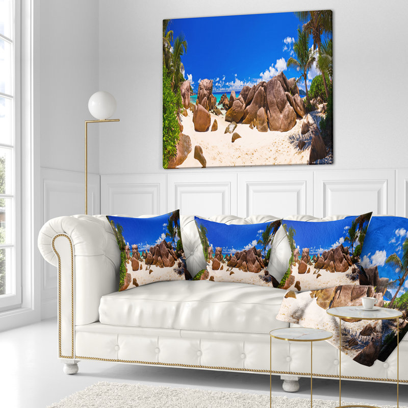 Coussin lombaire avec paysage tropical