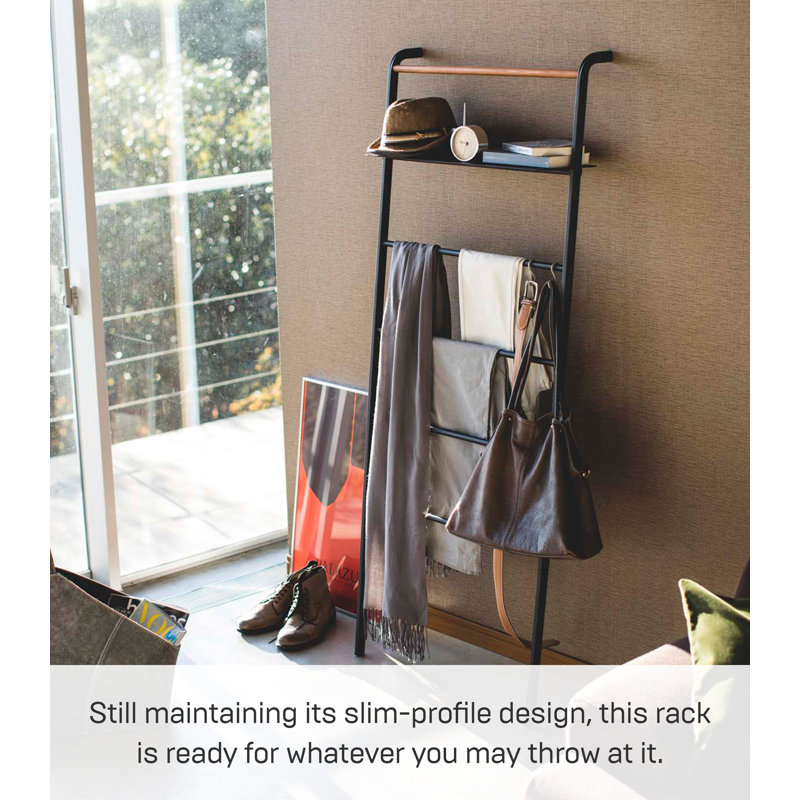 Yamazaki Leaning Ladder Coat Rack YAMAZAKI Tower Leaning Ladder