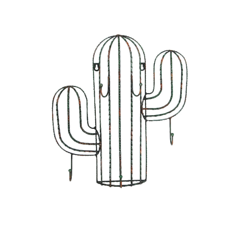  Saguaro Cactus 19x17 inch Hanging Wall Décor with Hooks