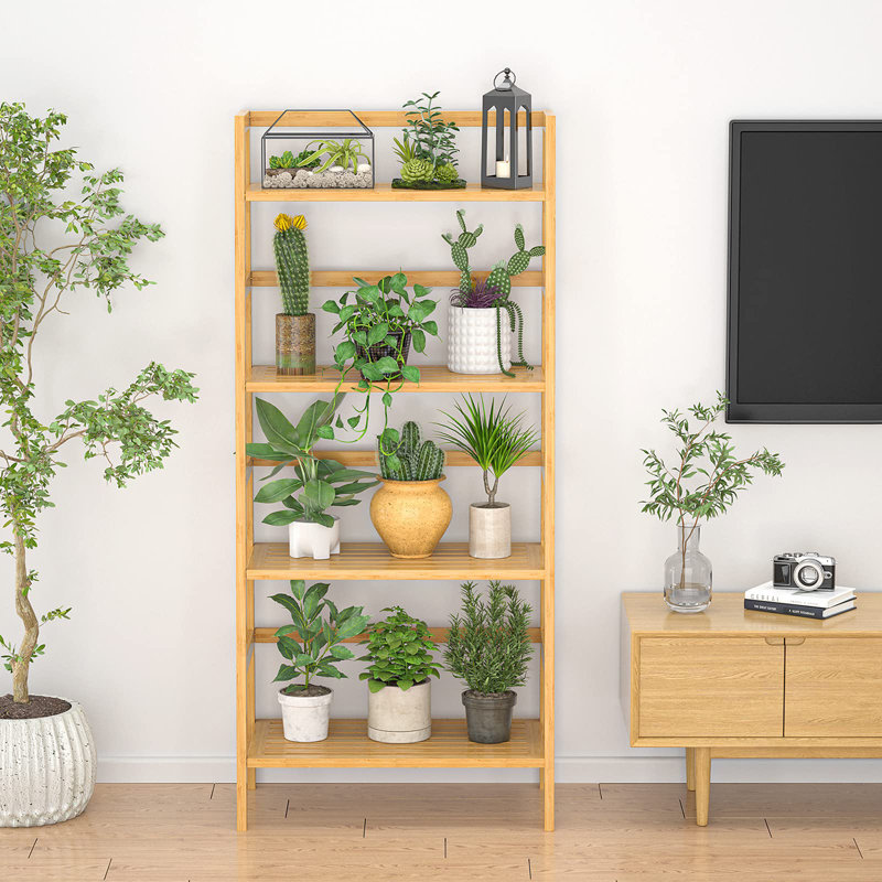 49.2” Freestanding Open Book Shelf, Natural