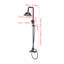 Double valve shower head black antique color set