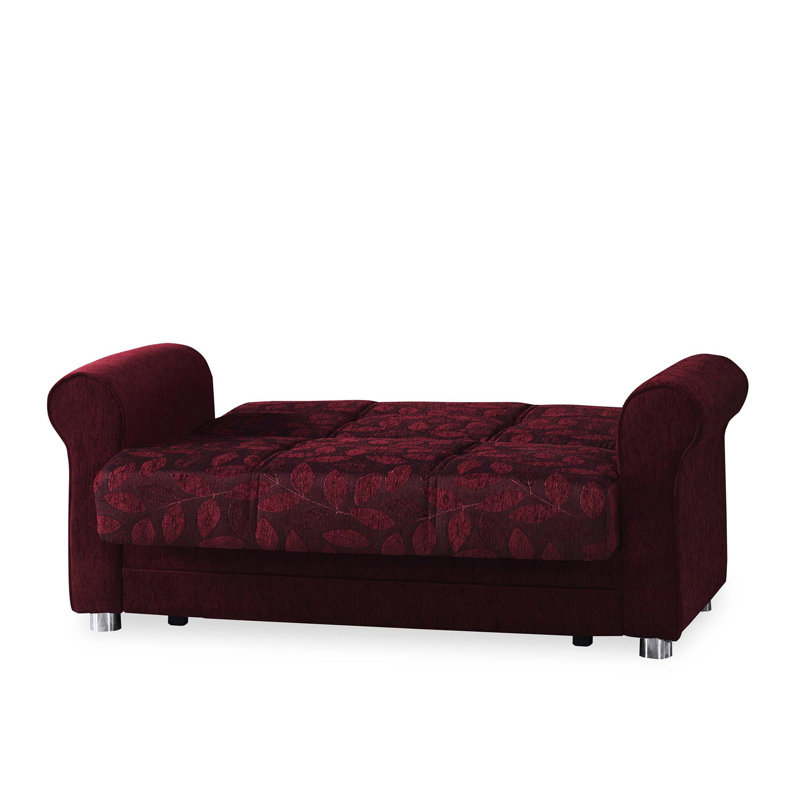 Causeuse convertible avec rangement Primenest Grandera, Bourgogne