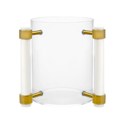 Acrylic Wash Cup With White/Clear/Marble Handles