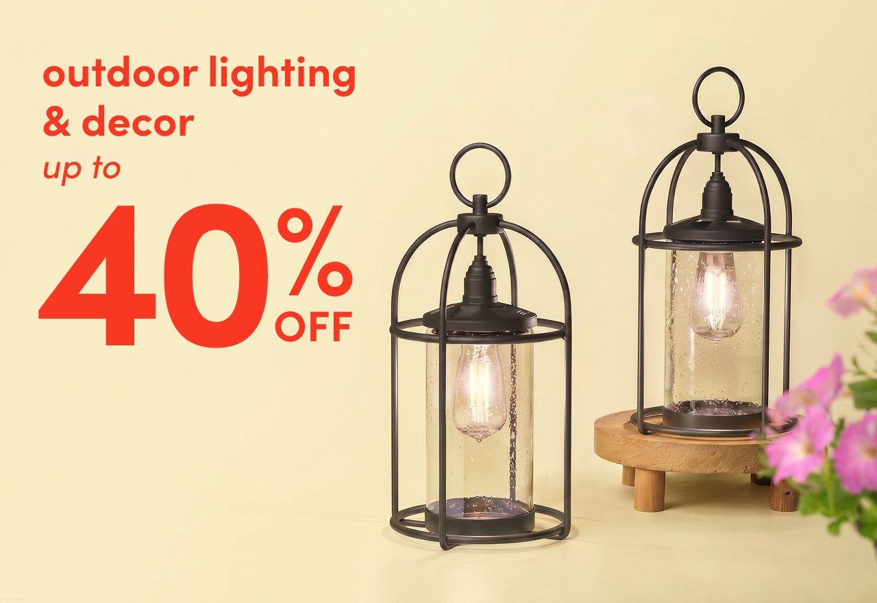 outdoor lighting & decor sale