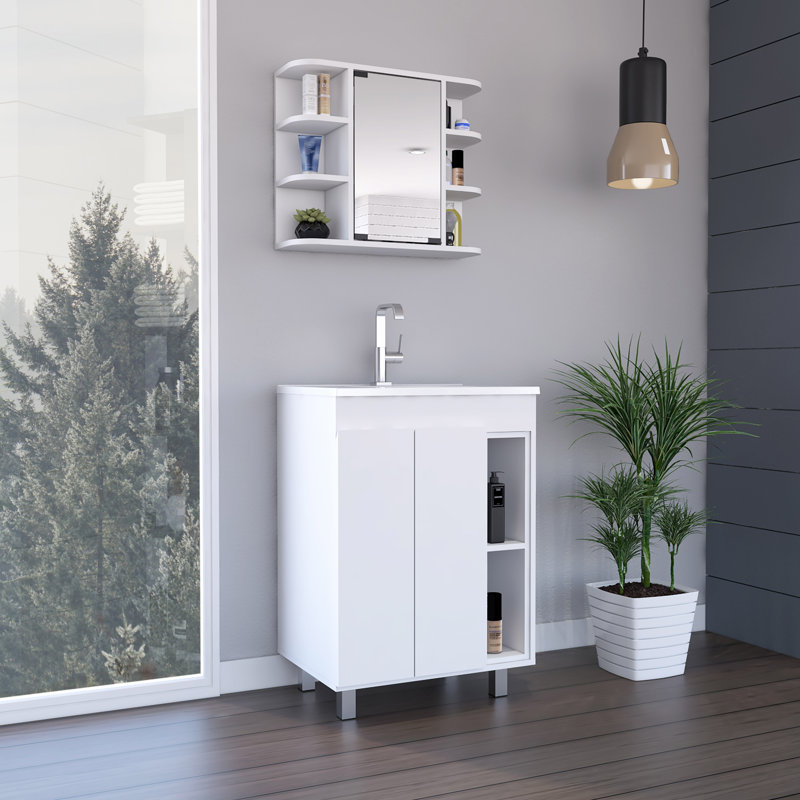 Meuble-lavabo simple avec plateau 23,8 po Zarren