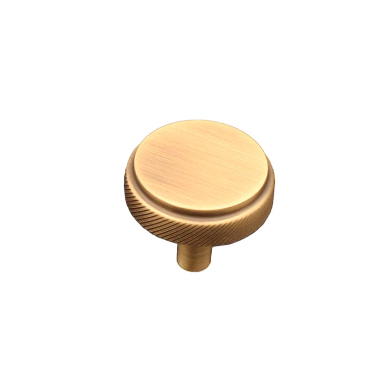 Monte Carlo 1 1/2" dia Round Knob, Brushed Antique Brass