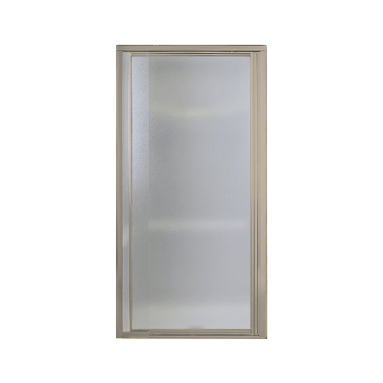 Vista Pivot II 73'' H Pivot Framed Shower Door with Pattern Glass