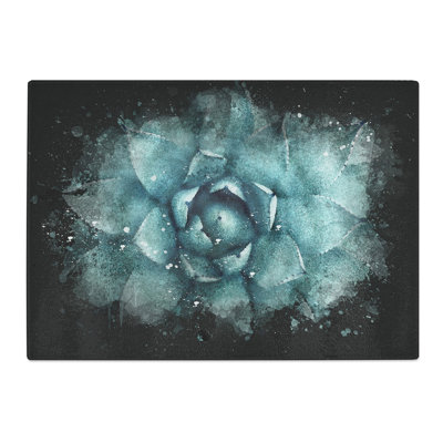 Tempered Glass Centre of a Green Succulent Plant Chopping Board