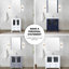 Meuble-lavabo bleu marine 24 po Largeur, profondeur de 18,25 po, plateau en céramique blanche, miroir de 22 po, dispositif de fermeture en douceur, armoire et tiroirs pour la finition de rangement l x P avec fonction de fermeture incluse, amplement long